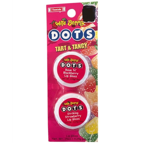 2003 Lotta Luv DOTS Rave N Blackberry & Striking Strawberry Lip Gloss Balm RARE! - Picture 1 of 4